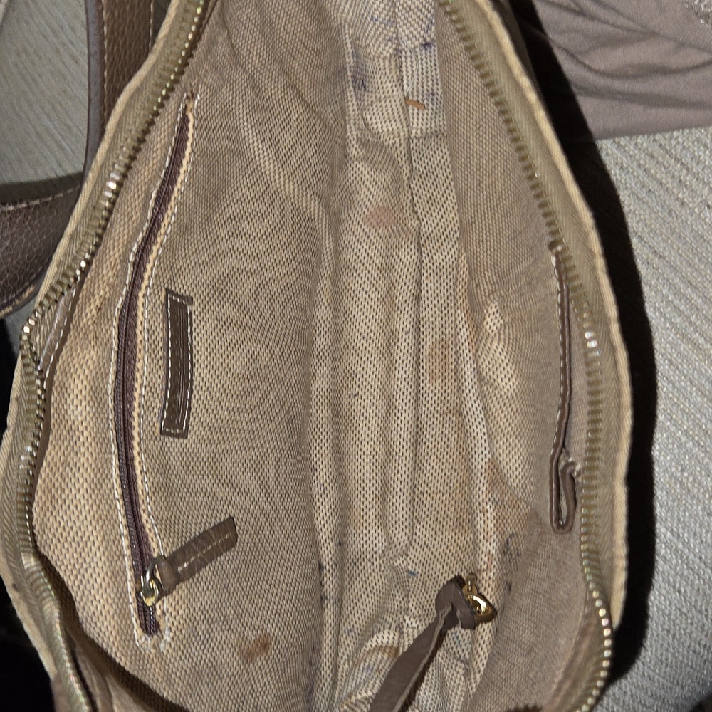 Vintage Dooney & Bourke Monogram Canvas & Leather Shoulder Bag - Picture 3 of 10